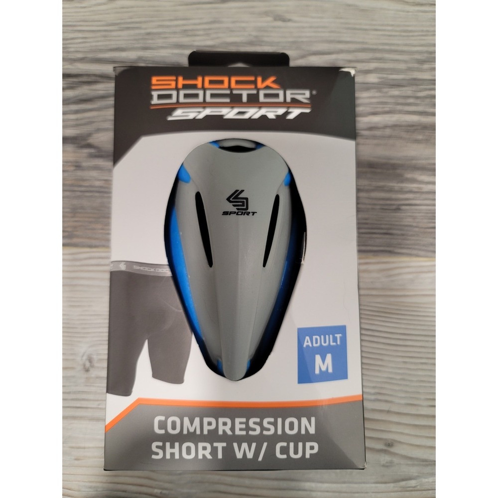 Shock Doctor SPORT Compression Short w/ Cup - Black - New ADULT MED M UMPIRE